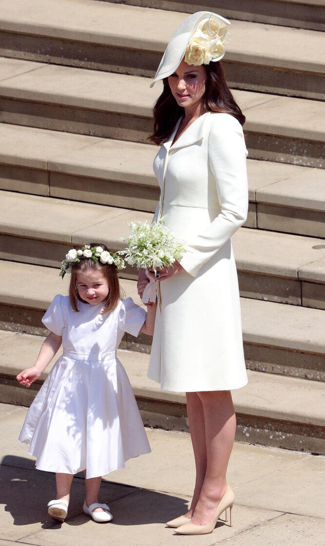 кейт миддлтон с принцессой Шарлоттой детские фото свадьба Меган и Гарри