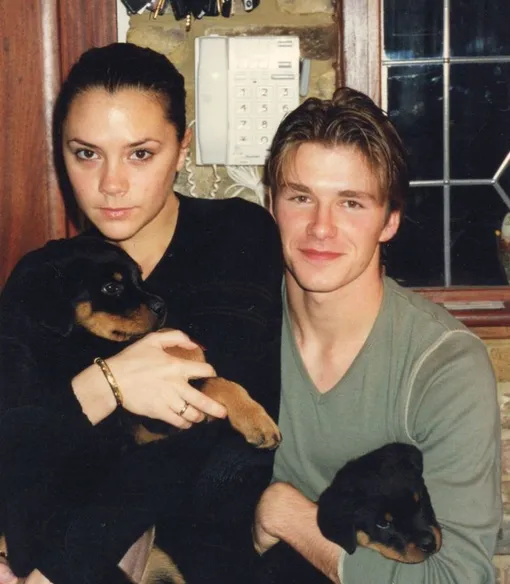 Виктория и Дэвид Бекхэм 24 года назад фото