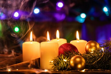 Как украсить свечи к Новому году