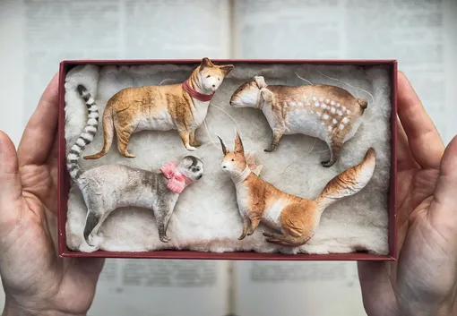 Животные — ватные игрушки на ёлку фото