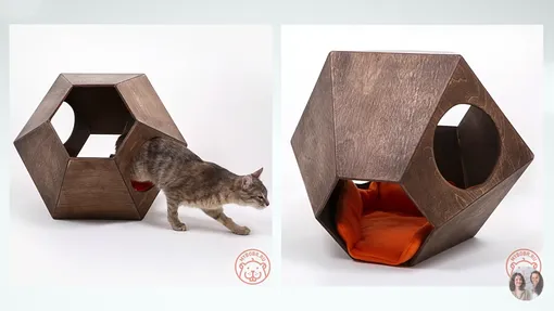 Дом-многогранник для кошки