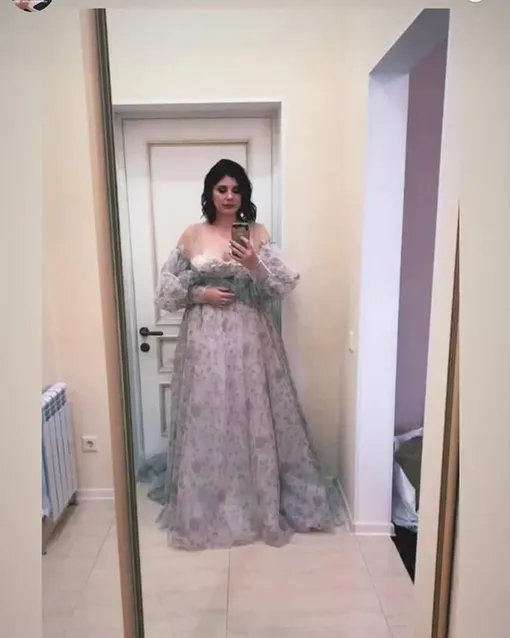Марина Балмашева в свадебном платье
