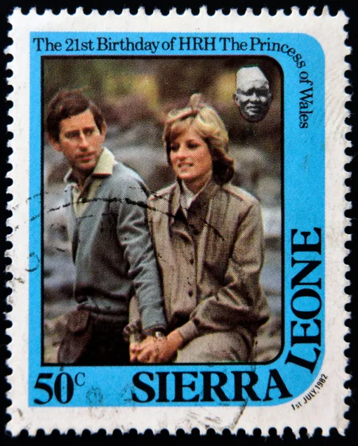 принцесса диана и принц чарльз фото марка почтовая