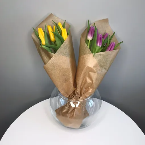 Полезный трюк с упаковкой тюльпанов