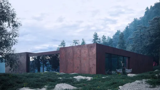 дом в горах, архитектура