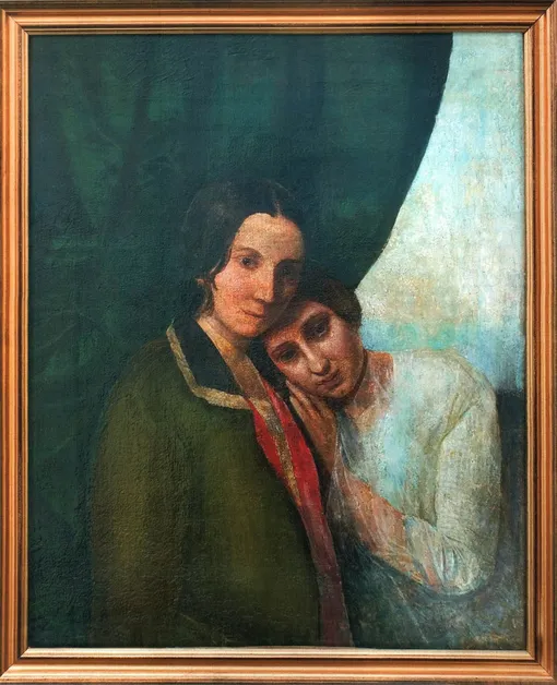 «Две Елены (Елена Ган и Елена Блаватская)». 1844—1845. По одной из версий, картина была написана Е. П. Блаватской
