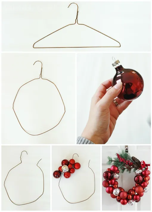 Как сделать рождественский венок из новогодних шаров: фото, описание