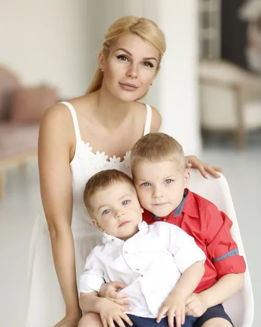 Екатерина Бородачева с сыновьями