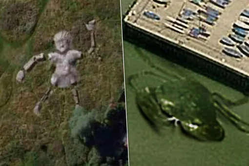 От сцен убийства до гигантских тварей: 7 интересных находок из Google Earth