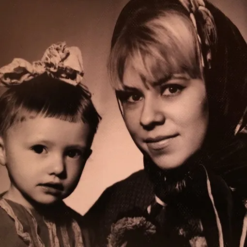 Елена Воробей с мамой
