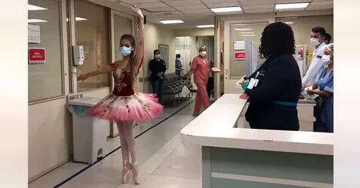 балерина выступила в больнице