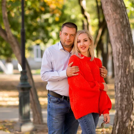 Елена Соколова с мужем