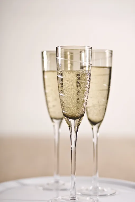 Кстати, вытянутая форма бокалов для шампанского нужна, чтобы удержать газ внутри бокала как можно дольше.
