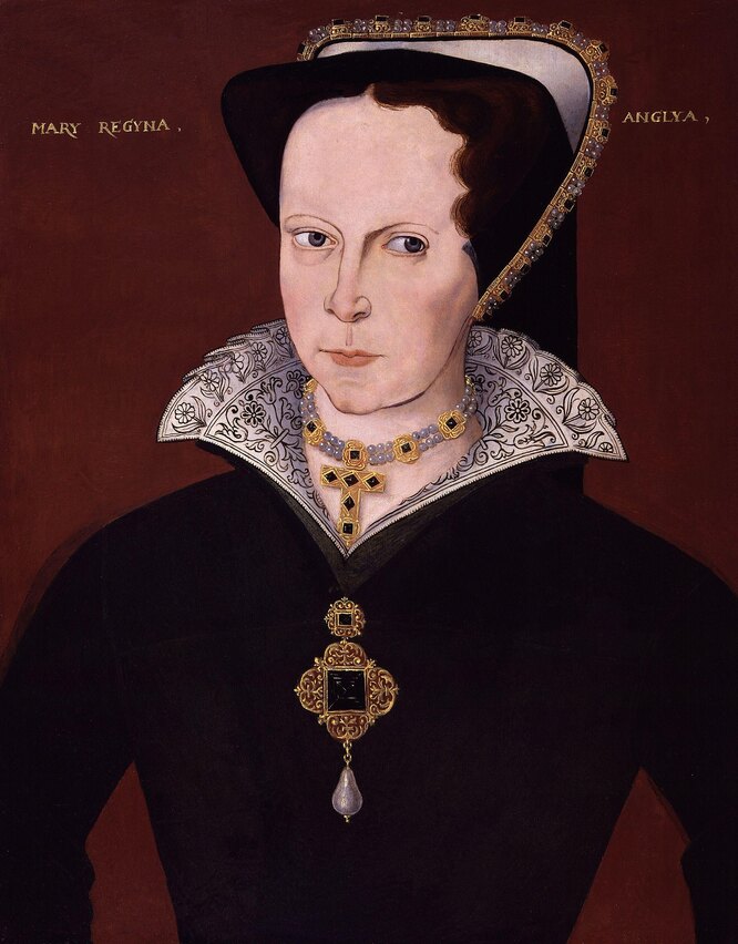 Портрет Марии Тюдор с жемчужиной La Peregrina