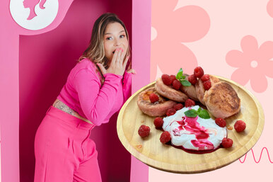 Завтрак в стиле Барби: готовим розовые сырники с малиной