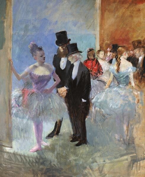«Фойе оперы», Жан-Луи Форен, 1885 г. «Фойе оперы», Жан-Луи Форен, 1885 г.