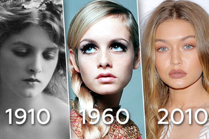 Эволюция макияжа за последние 100 лет: это потрясающе