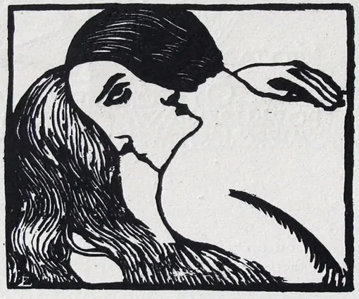 Le Baise — работа русско-польской художницы Сони Левицкой, начала XX века
