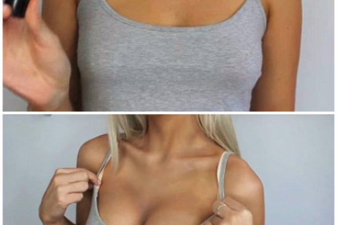 Как увеличить себе грудь — кистью для макияжа (Потрясающее видео!)