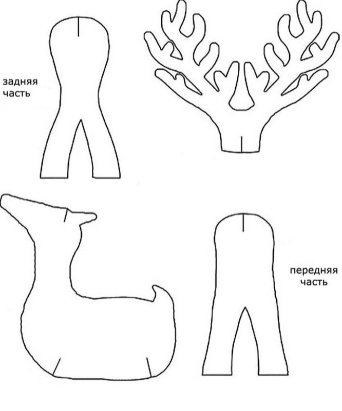 Новогодний олень из картона