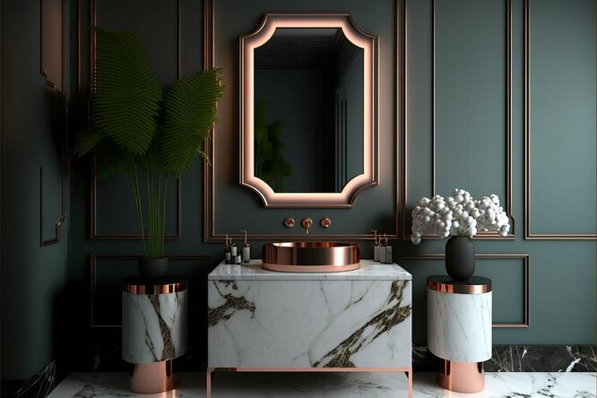 зеркало с подсветкой дизайн ванной