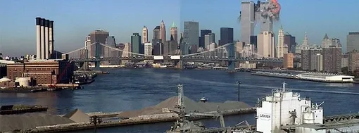 Редкие фото с места трагедии 11 сентября в Нью-Йорке