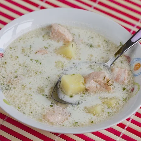 Финский лососевый суп