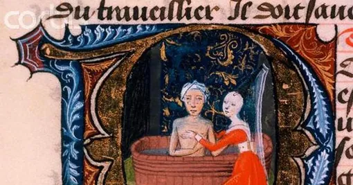 картина средние века ванна