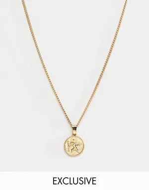 Эксклюзивное золотистое ожерелье с подвеской в виде монеты Liars & Lovers, 450 руб.