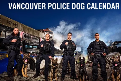 Полиция Ванкувера выпустила календарь с четвероногими «напарниками»