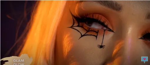 макияж на хэллоуин в оранжевых тонах