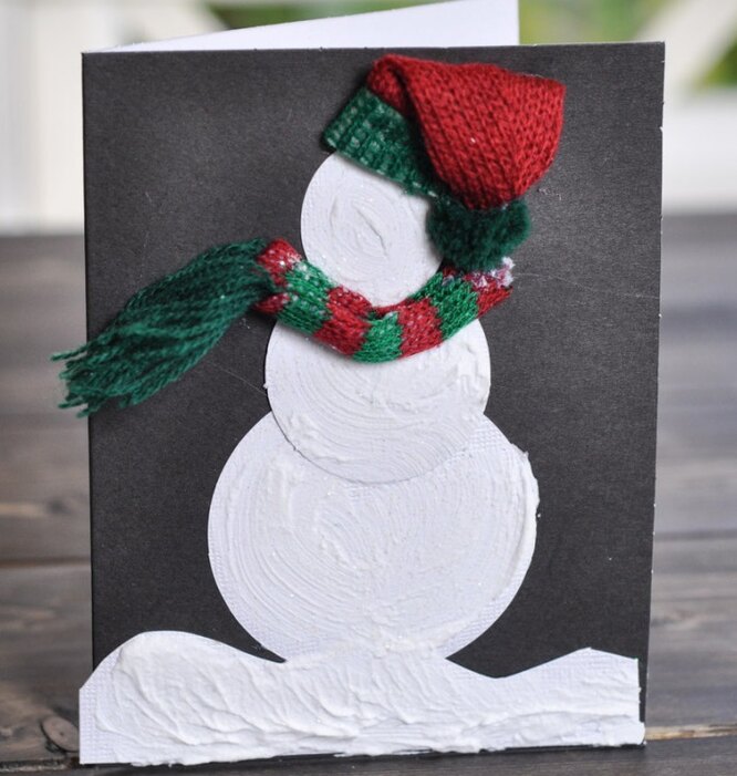 Открытка «Снеговик». Делаем своими руками. Как сделать открытку со снеговиком? 50 фото и идей