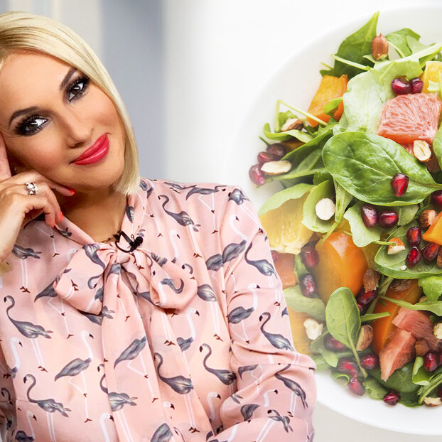 Витаминный салат с хурмой от Леры Кудрявцевой: наслаждаемся сезонным фруктом
