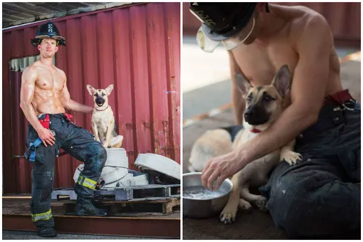 Когда пожарный позировал с щенком, он еще не знал, что держит свою собаку
