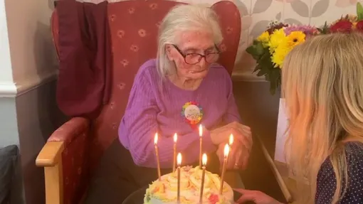 Кэтлин Уилтшир в 105-й день рождения