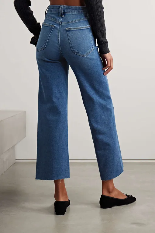 Балетки с широкими джинсами