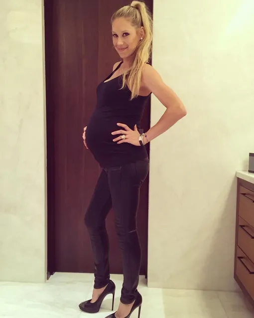 Анна Курникова во время первой беременности