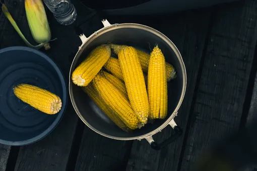 Выбирайте равные по размеру початки кукурузы, чтобы они приготовились одновременно