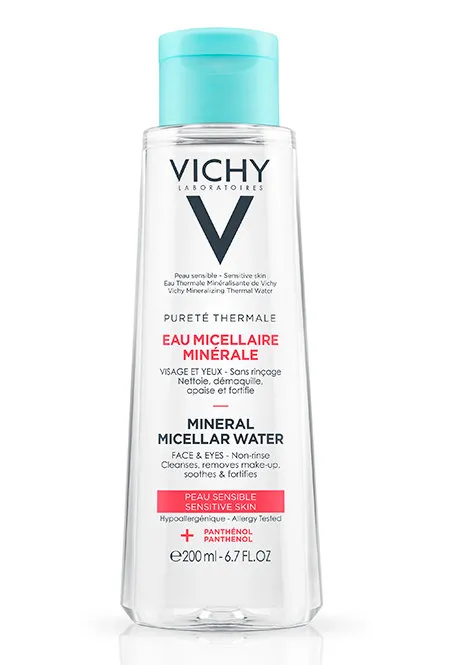 Мицеллярная вода с минералами и пантенолом для чувствительной кожи Purete Thermale, Vichy