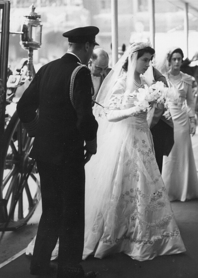 Королева Елизавета II в день своей свадьбы