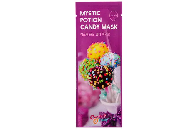 Тканевая маска-детокс с гиалуроновой кислотой, экстрактами лакрицы и софоры Mystic Potion Candy, Candy O`Lady