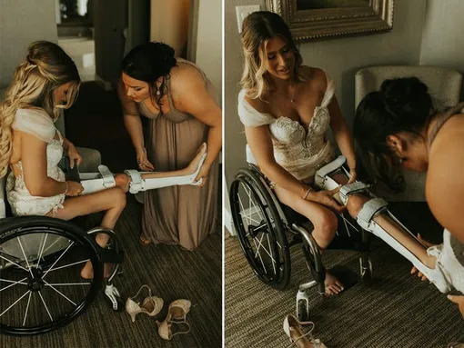 парализованная невеста удивила жениха на свадьбе