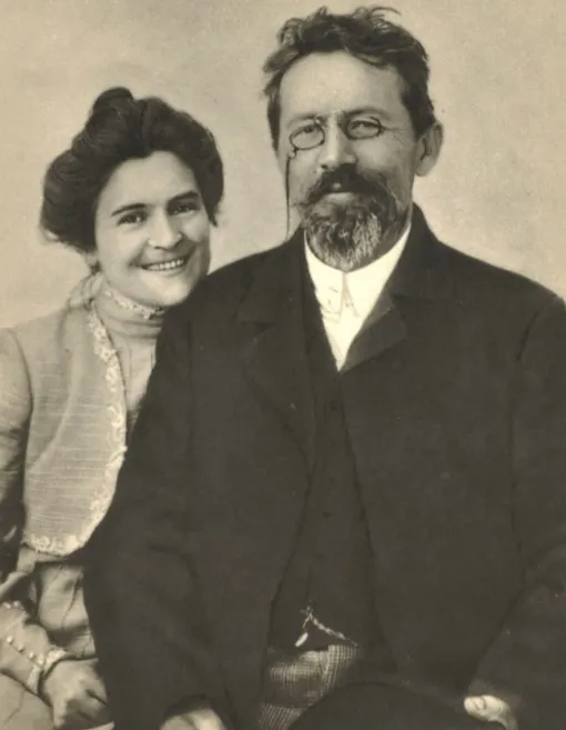 Антон Павлович Чехов с женой