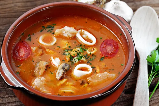 Рецепт томатного супа с треской