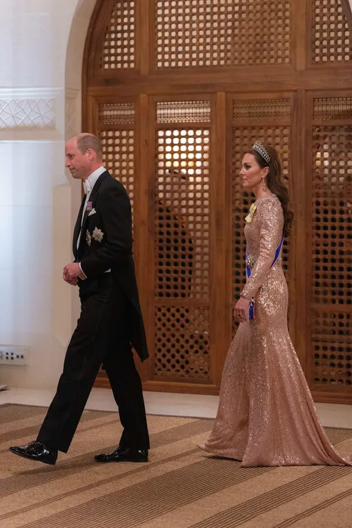 Принц Уильям и принцесса Кейт на свадебном банкете в Иордании