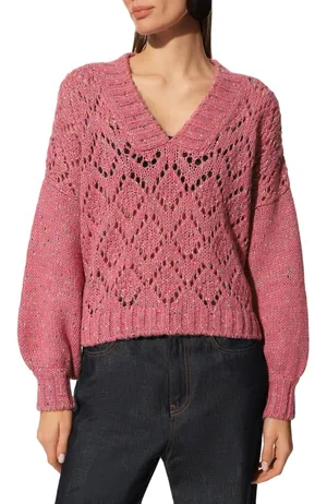объемный свитер сланцево розовый пантон тренды 2023