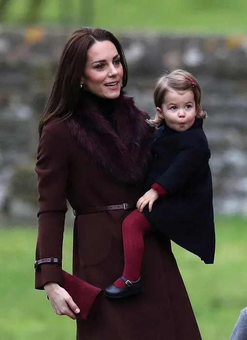 Кейт Миддлтон и принцесса Шарлотта 25 декабря 2016 года