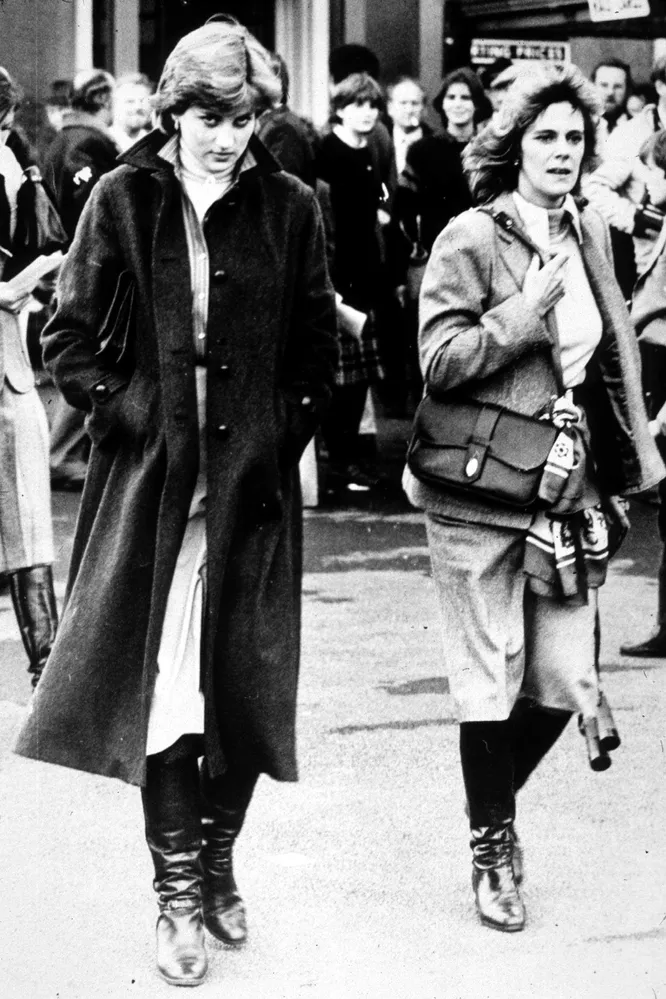 Камилла Паркер-Боулз с леди Дианой Спенсер в 1980 году