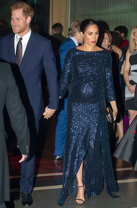 На фото беременная Меган Маркл и принц Гарри, 17 января 2019 года
