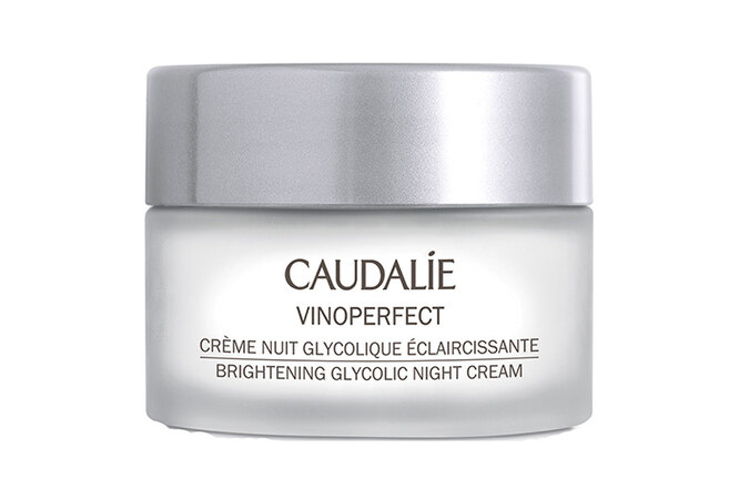 Ночной крем для сияния кожи лица с гликолевой кислотой Vinoperfect, Caudalie